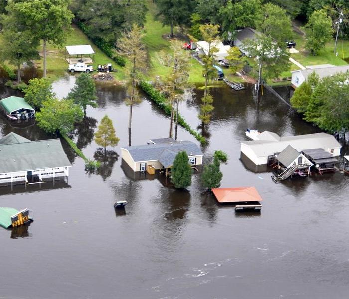 Flood damage to multiple homes 