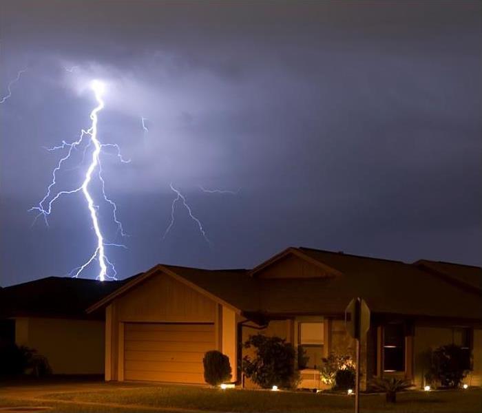 Home in Sandy Springs Ga being struck by lightning